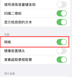 托里苹果手机维修网点分享iPhone如何开启九宫格构图功能 